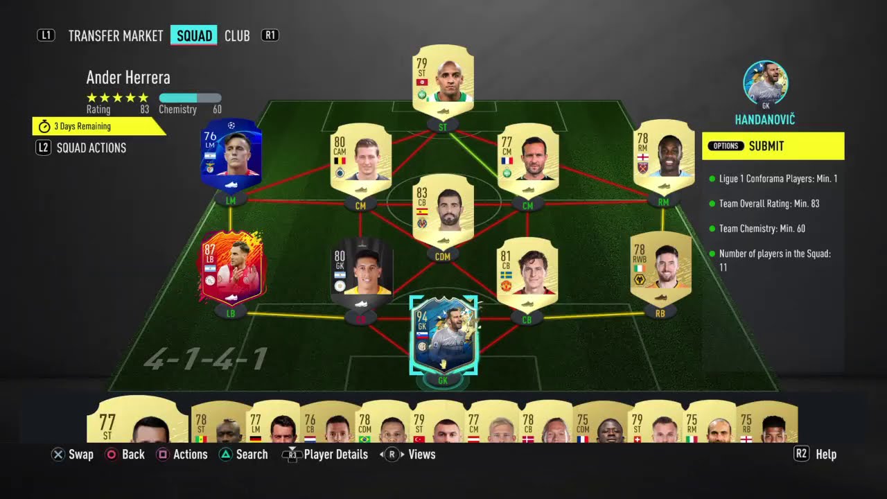 FIFA 20 - UCL Showdown SBC Ander Herrera 92