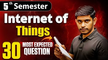 Internet of Things  Important Questions | 5th Sem Computer Science Imps