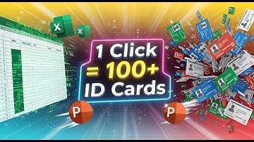 Create Multiple I.D Cards in One Click Just Using PowerPoint and Excel.