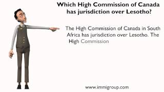 Which High Commission of Canada has jurisdiction over Lesotho?
