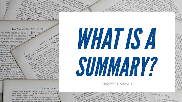 What Is a Summary?