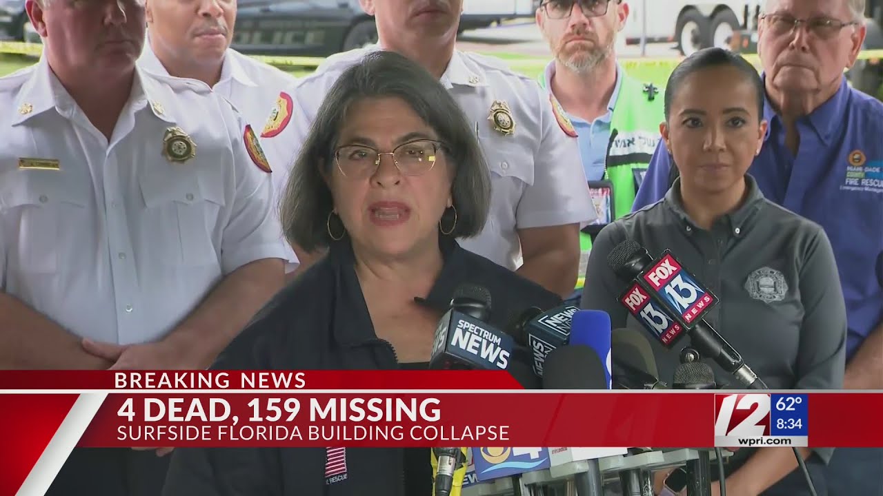 Death toll rises to 4 in Florida condo collapse; 159 remain missing ...