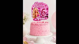 Pink Glam Birthday Cake Topper  #caketopper #etsy #printable #cake #caketoppers #diydecor #diy