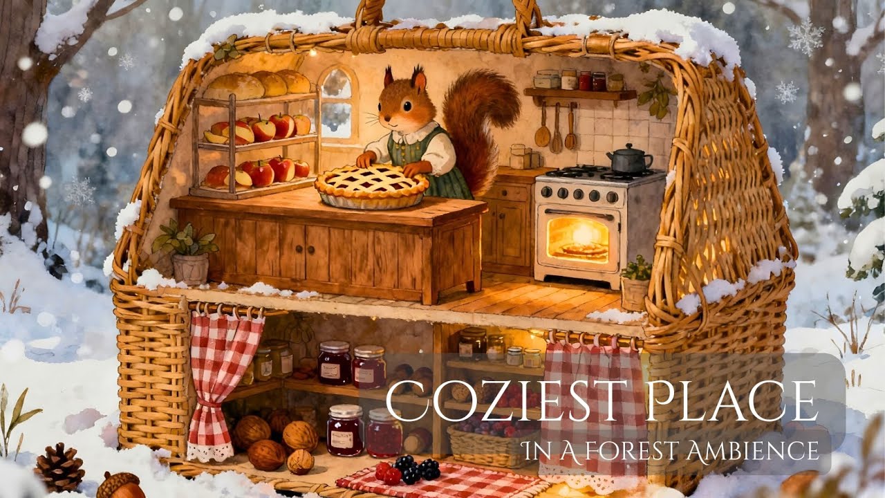 ❄️The Coziest Place in the Forest 🕯️ Tiny Animal Ambience & Gentle Storybook Fantasy Lullabies