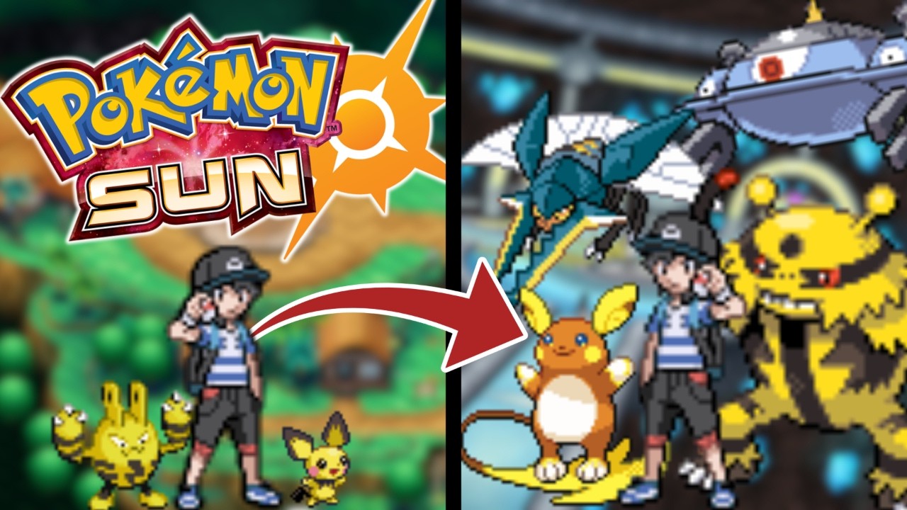 ZERANDO POKÉMON SUN usando o TIPO ELÉTRICO!⚡🔋🌩️