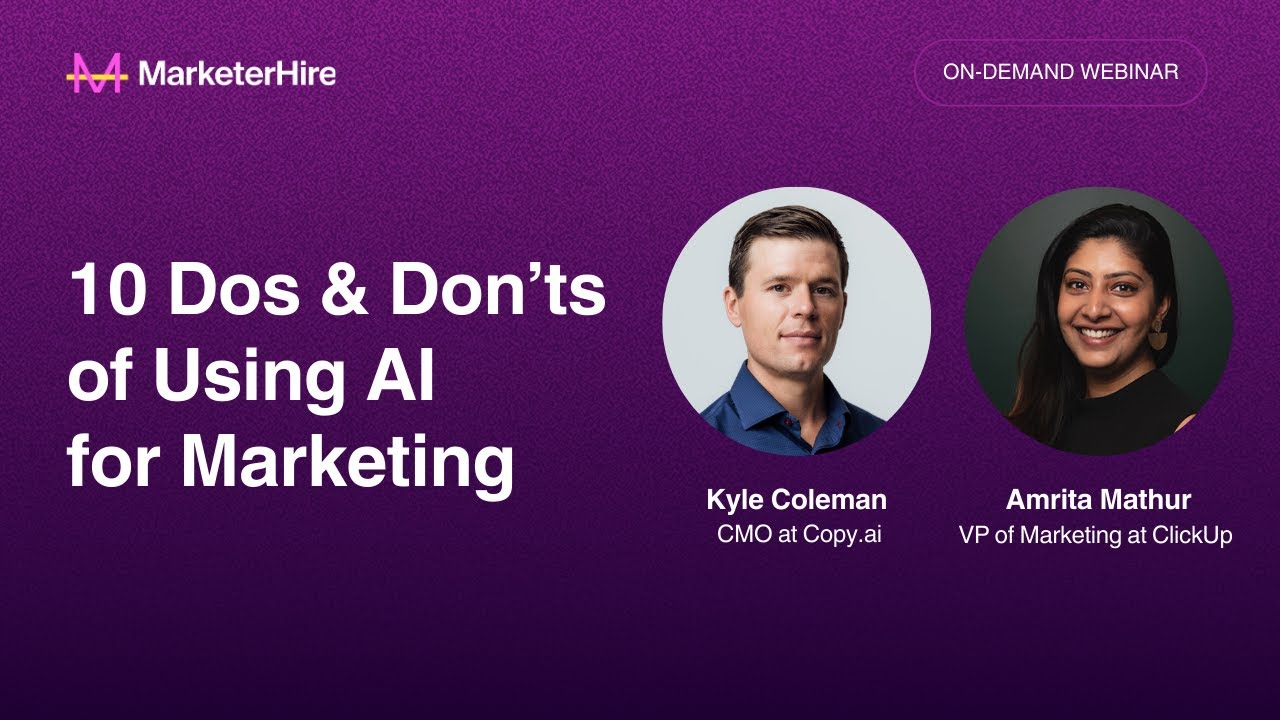 10 Dos and Don'ts of Using AI for Marketing - YouTube