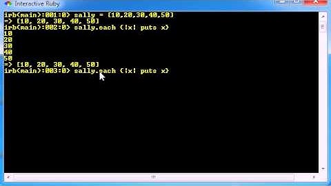 Ruby Programming Tutorial - 29 - each and length