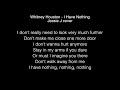 Whitney Houston   I Have Nothing Lyrics