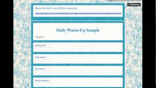 Google Forms: Pre-Fill a URL