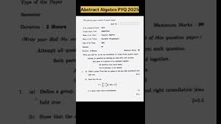 PYQ Abstract Algebra 2025 | Group Theory