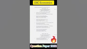 CBCS 3rd Semester DSC Economics||Previous Year Question Paper|| #nbu #2022