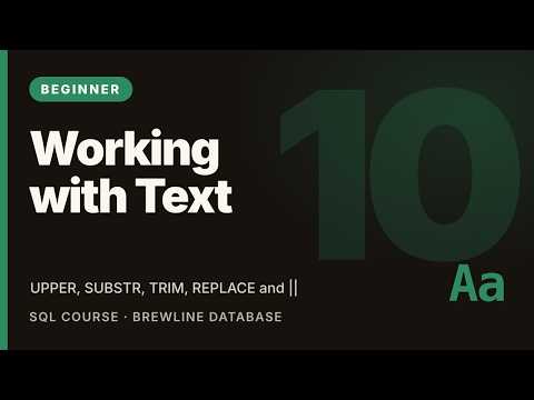SQL String Functions: UPPER, LOWER, LENGTH, SUBSTR, REPLACE & Concatenation