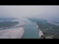 Ganga River Drone View from Saptrishi Ghaat. #ganga #droneview #saptrishi #haridwar