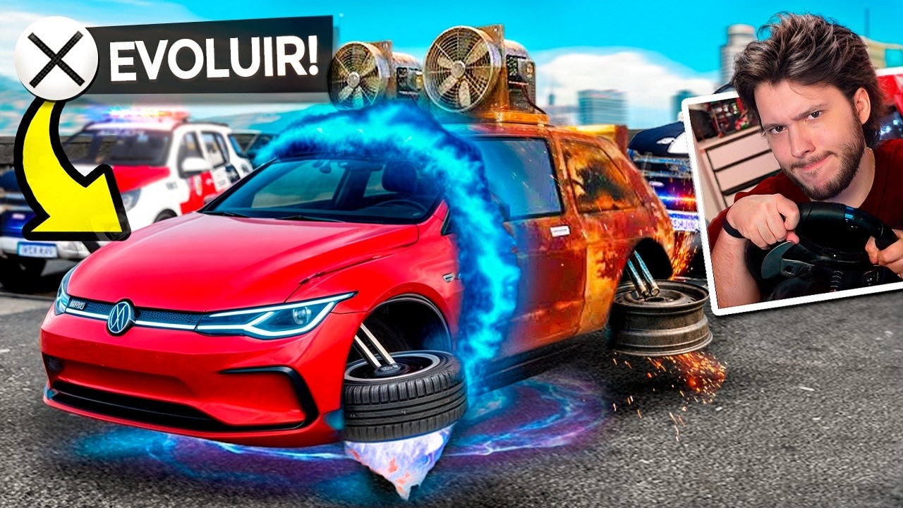 A Cada FUGA meu CARRO VOADOR FICA MELHOR! (GTA 5 RP)
