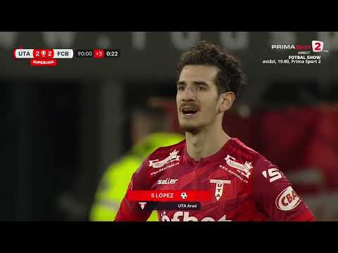 GOOOL! UTA–FC Botoșani 2-2. Miracol la Arad! Gazdele egalează în 10, prin A. Lopez