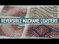 DIY Reversible Macrame Coasters - Reverse Double Half Hitch Knot Coasters Pattern!