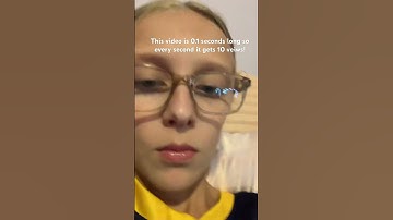 This video is 0.1 seconds long so every second it gets 10 views