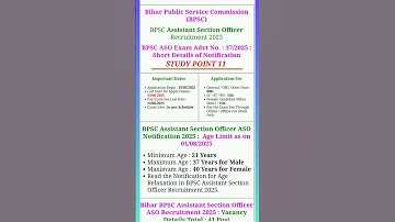 Bihar BPSC Assistant Section Officer ASO Recruitment 2025 Apply Online for 41 Post