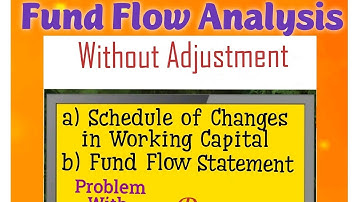 #4 Fund Flow Statement without adjustment - Problem with solution (BL AGRAWAL)For-B.Com & other.