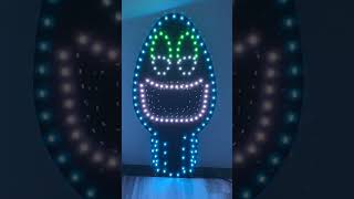 Singing C9 RGB Bulb Face Standing or Hanging / Black or White / 46 Inches with Seed Pixels