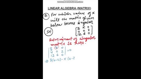 LINEAR ALGEBRA (MATRIX) || Determinant and Singular Matrix || Engineering Mathematics - GATE and IES