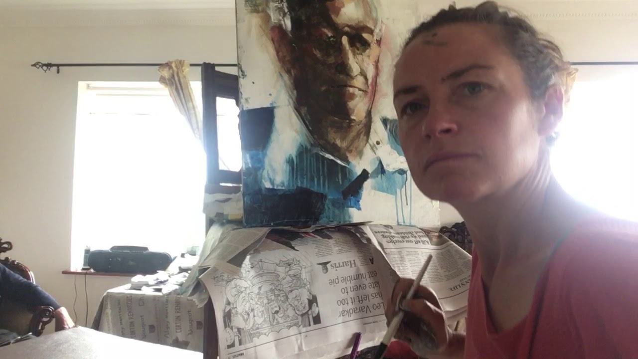 Painting my dad part 2 - YouTube