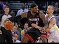 LeBron James vs Stephen Curry NASTY Duel 2014.02.12 Heat at GSW - Game Winner For James!