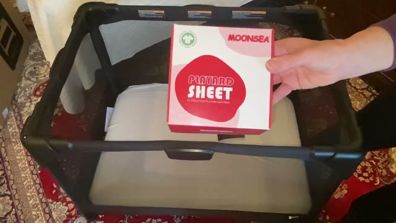 4 Moms Playard Sheet Review - Love This Moonsea Sheet