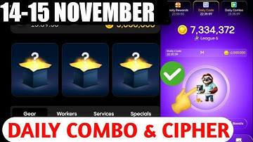 Gemz Daily Cipher & Combo 14-15 November | Gemz Daily Code | 14 - 15 Gemz Daily Combo Gemz Cipher