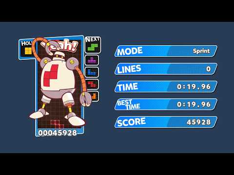 [TAS] Puyo Puyo Tetris (PC) Sprint (32-bit seeds allowed) - 19.96 sec (10 Tetris Perfect Clears)