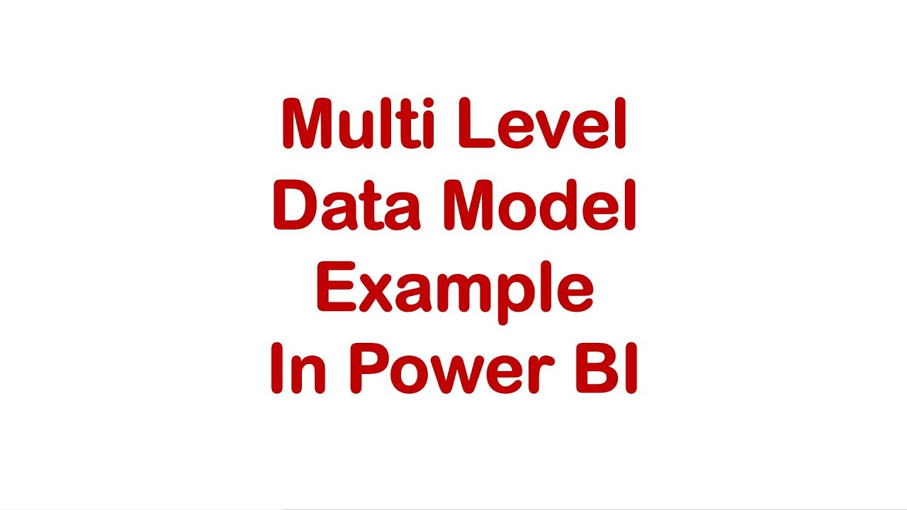 BIDA0059 - BIDA Multi Level Data Model Example in PowerBI - YouTube
