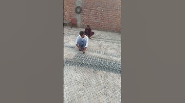 Making process of chain link fence #fence #making #chainlink #shorts #shortfeed