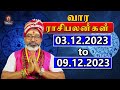 Weekly rasi palan weekly horoscope dec 03to dec 09   vaara rasipalan sri divine tv