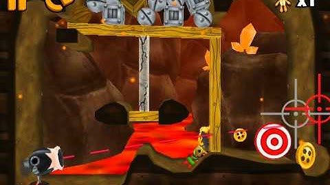 Ragdoll Blaster 3 Magma Basin 4-7 Cave In 3 Stars Tutorial Walkthrough