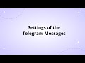 Settings of the Telegram Messages | Wooxy