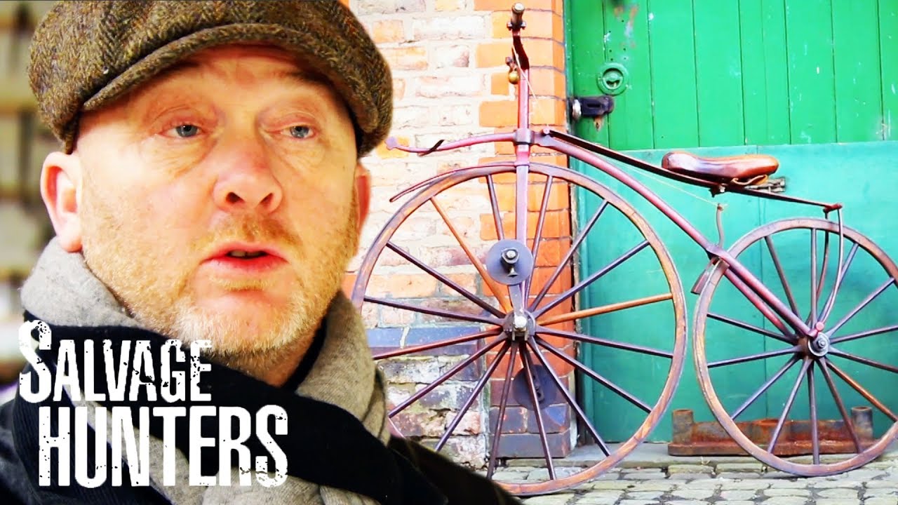 Drew Finds Incredibly Rare Boneshaker Bicycle In The Cycle Museum | Salvage Hunters