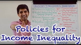 Policies to Redistribute Income and Wealth with Evaluation