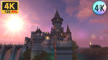 SCREENSAVER 4K 120 FPS | Castle Beside the Sea | 1 Hour Relaxing Music