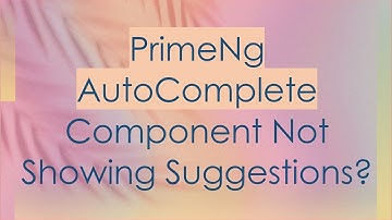 PrimeNg AutoComplete Component Not Showing Suggestions?