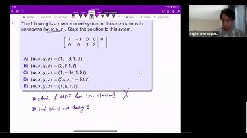 Labtube-(Math 1229)-Test 2 Review: Q8-Solving SLE Using Gauss-Jordan Elimination Method II