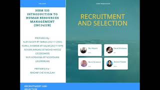HRM533 RECRUITMENT AND SELECTION (HRM FUNCTION (