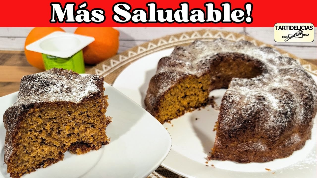 🏡 DULCE SALUDABLE 👉  BIZCOCHO INTEGRAL de YOGUR y NARANJA 🍊 Receta Fácil y Rápida de la Abuela