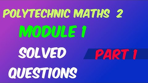 ENGINEERING MATHS 2 | POLYTECHNIC | MODULE 1 | VECTOR ALGEBRA | SOLVED QUESTIONS