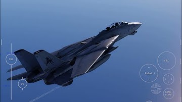 F-14 flying in carrier landing HD