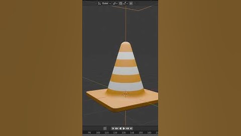 Modelling a Traffic Cone in Blender 4.4 #b3d #blender #shorts