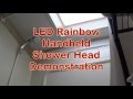 LED Rainbow Handheld Shower Head Demonstration