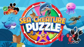 Spin the Wheel Sea Animals 🐋 | Guess the Hidden Picture | English Vocabulary for Kids