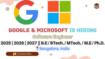 🚀 Google & Microsoft Hiring 2026 | Software Engineer & Research Internship | skilllayer skill layer
