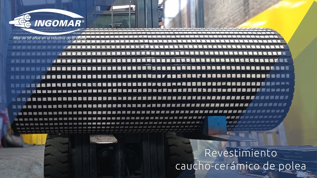 Revestimiento caucho-cerámico de polea - Ingomar
