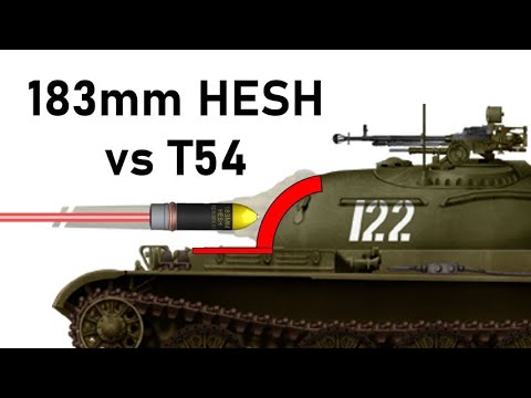 FV4005 vs T54 | 183mm HESH Simulation | Overpressure & Armour Piercing Simulation